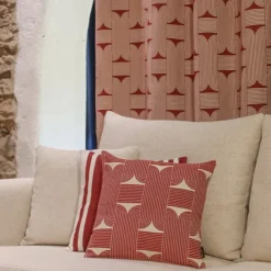 Maison Jean-Vier Housse de coussin Rouge