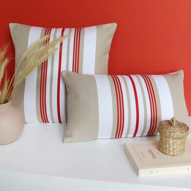 Maison Jean-Vier Housse de coussin Rouge