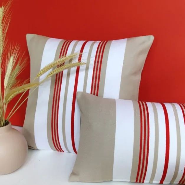 Maison Jean-Vier Housse de coussin Rouge