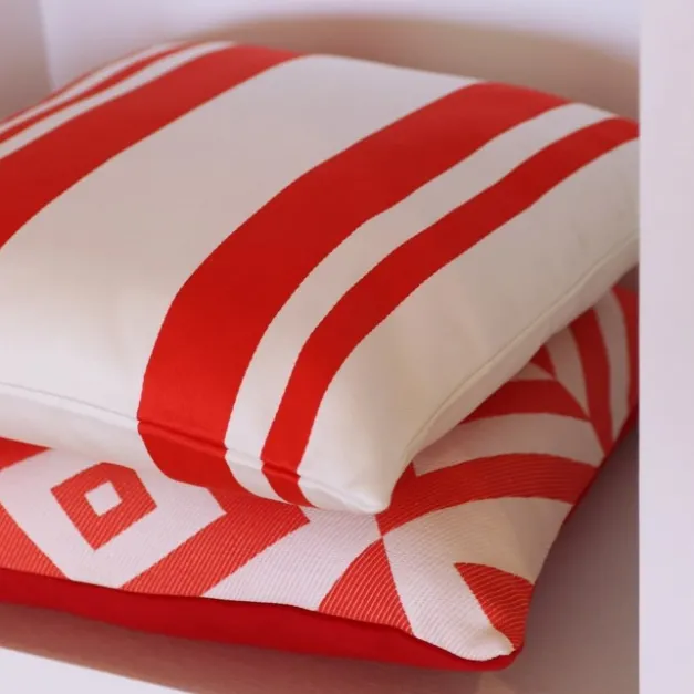 Maison Jean-Vier Housse de coussin Rouge