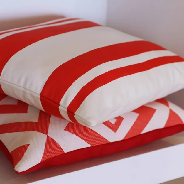 Maison Jean-Vier Housse de coussin Rouge