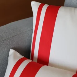 Maison Jean-Vier Housse de coussin Rouge