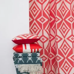 Maison Jean-Vier Housse de coussin Rouge