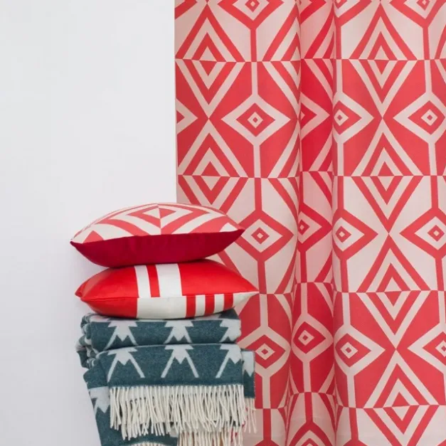 Maison Jean-Vier Housse de coussin Rouge