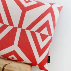 Maison Jean-Vier Housse de coussin Rouge