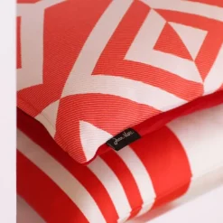 Maison Jean-Vier Housse de coussin Rouge