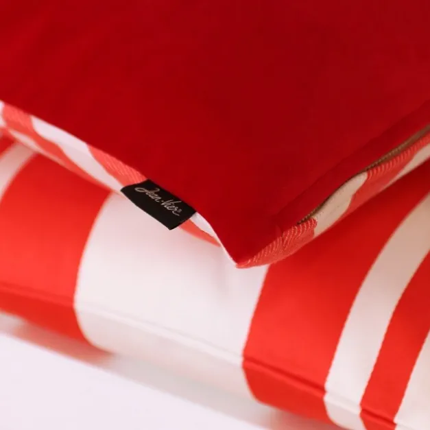 Maison Jean-Vier Housse de coussin Rouge