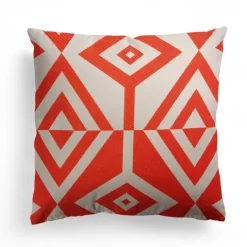 Maison Jean-Vier Housse de coussin Rouge