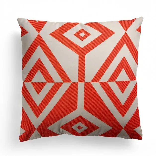 Maison Jean-Vier Housse de coussin Rouge
