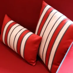 Maison Jean-Vier Housse de coussin Rouge