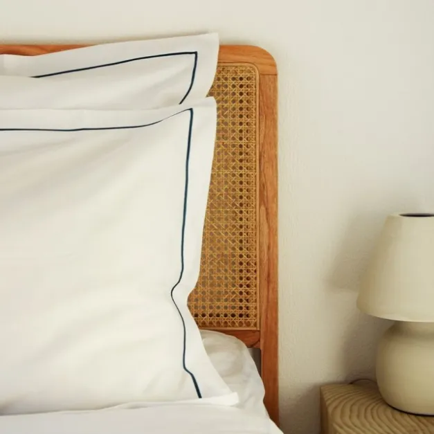 Maison Jean-Vier Lot de 2 taies d'oreiller avec broderie vert foncé