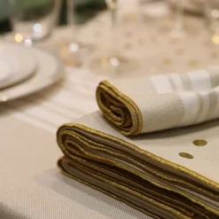 Maison Jean-Vier Nappe de table Blanc