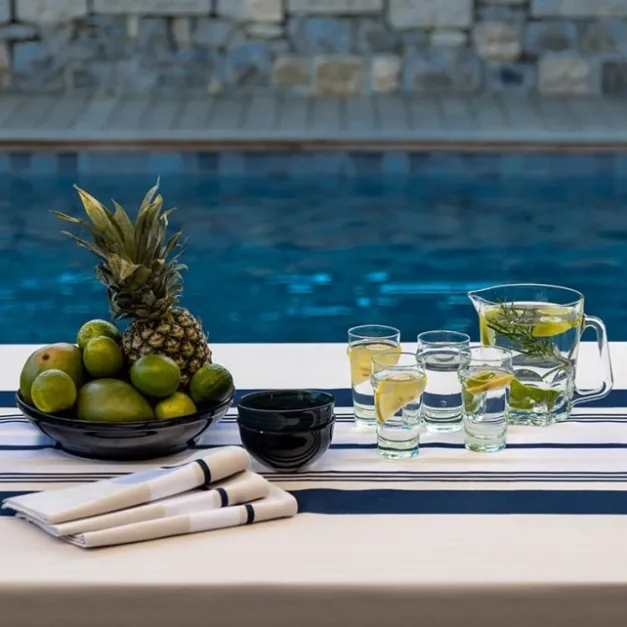 Maison Jean-Vier Nappe de table Bleu