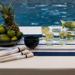 Maison Jean-Vier Nappe de table Bleu