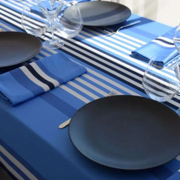 Maison Jean-Vier Nappe de table Bleu