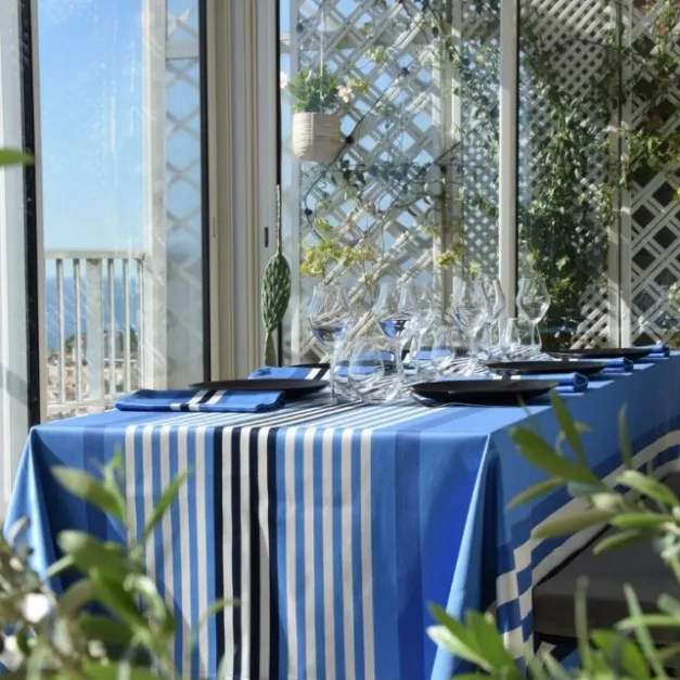 Maison Jean-Vier Nappe de table Bleu