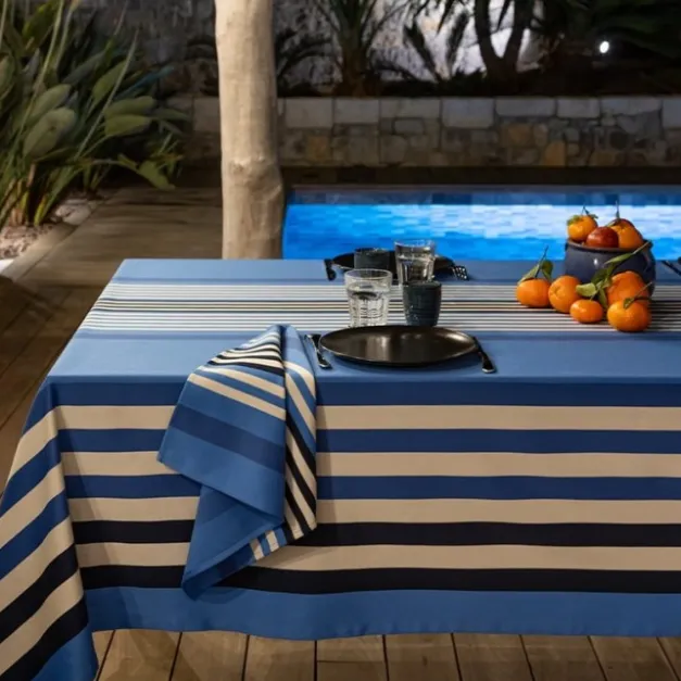 Maison Jean-Vier Nappe de table Bleu