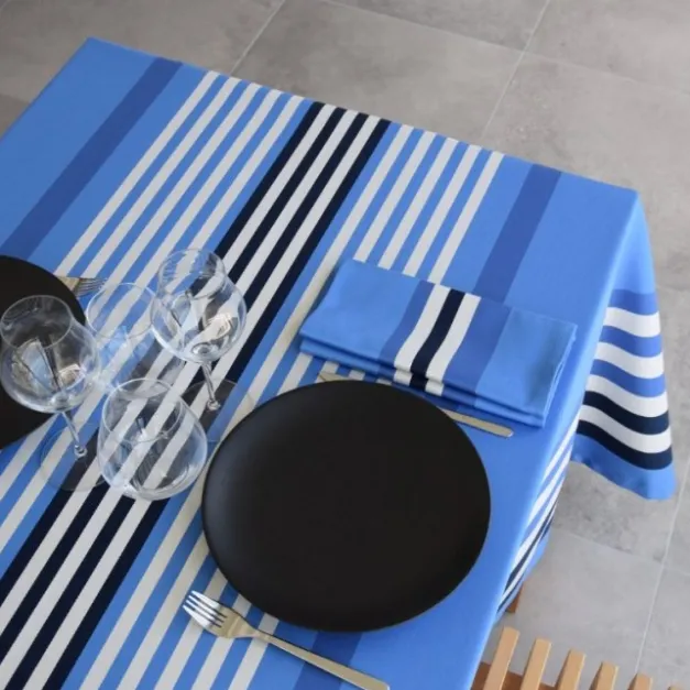 Maison Jean-Vier Nappe de table Bleu