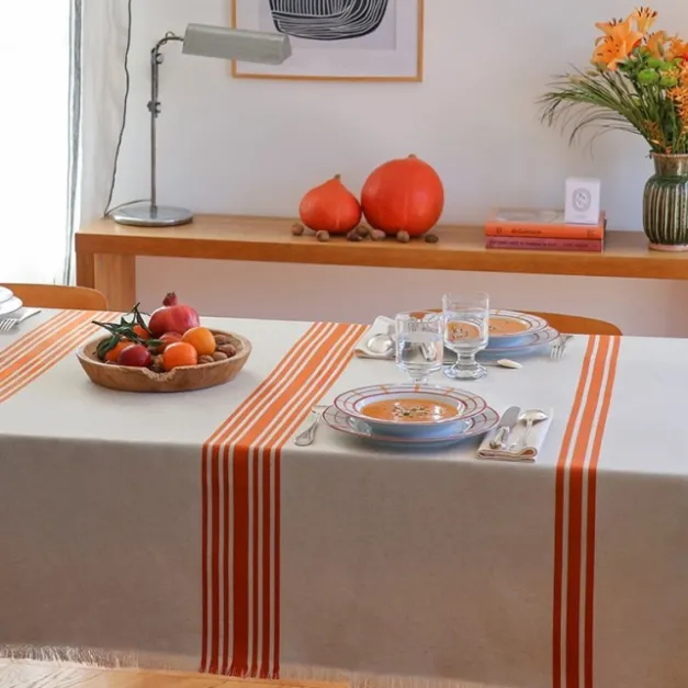 Maison Jean-Vier Nappe de table Orange
