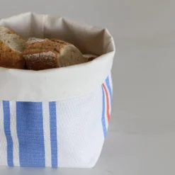 Maison Jean-Vier Panière et corbeille à pain en tissu Bleu
