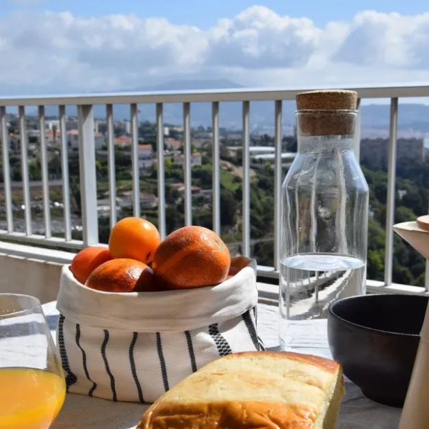 Maison Jean-Vier Panière et corbeille à pain en tissu Blanc