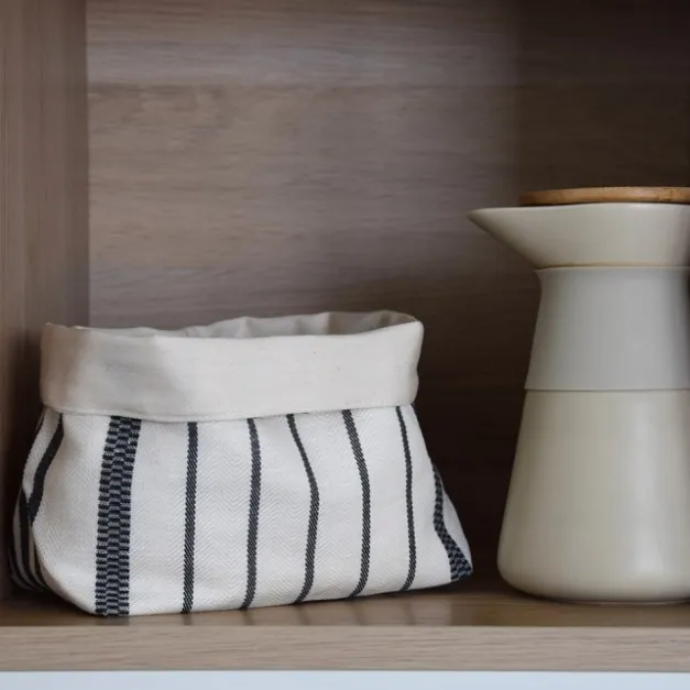 Maison Jean-Vier Panière et corbeille à pain en tissu Blanc