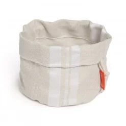 Maison Jean-Vier Panière et corbeille à pain en tissu Blanc