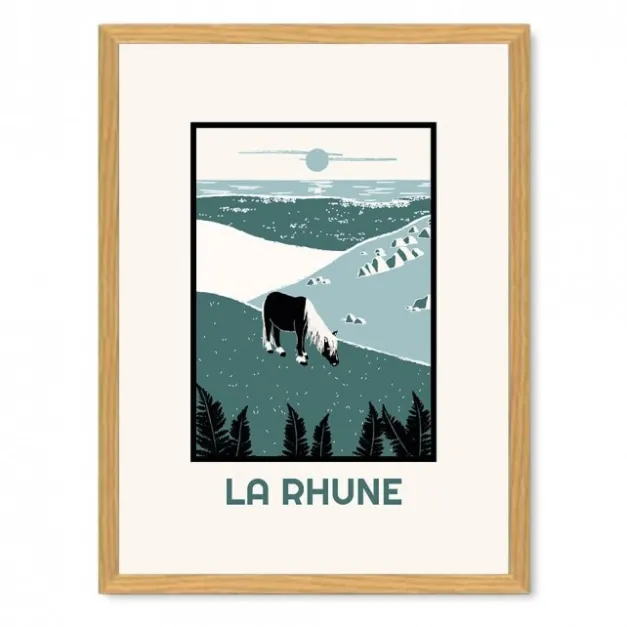 Maison Jean-Vier Poster encadré motif Pays baque et pottoks