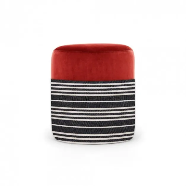 Maison Jean-Vier Pouf Rouge