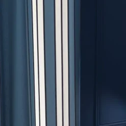 Maison Jean-Vier Rideau bleu nuit en coton à rayures