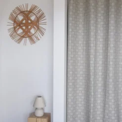 Maison Jean-Vier Rideau en Jacquard à motifs noir et écru