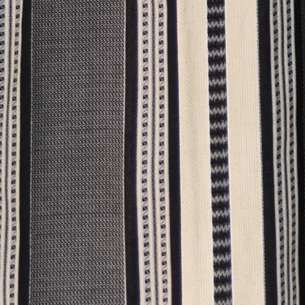 Maison Jean-Vier Rideau en Jacquard noir à rayures 100% coton