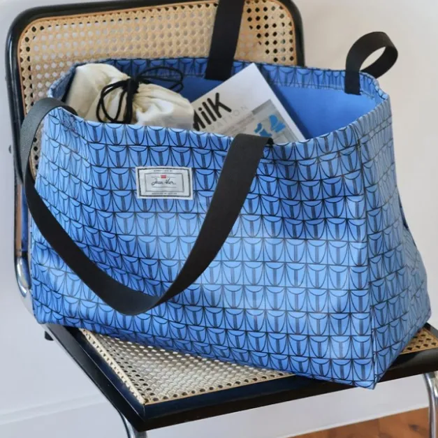 Maison Jean-Vier Sac shopping et sac de plage Bleu