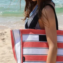 Maison Jean-Vier Sac Shopping Rouge