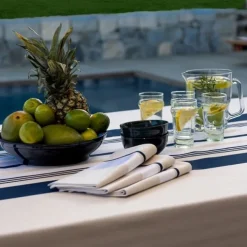 Maison Jean-Vier Serviette de table Bleu