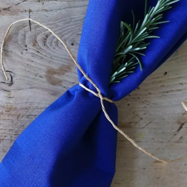 Maison Jean-Vier Serviette de table Bleu