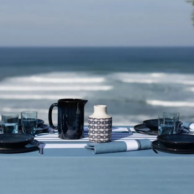 Maison Jean-Vier Serviette de table Bleu