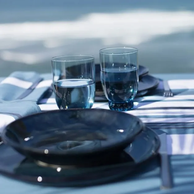 Maison Jean-Vier Serviette de table Bleu