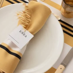 Maison Jean-Vier Serviette de table Jaune