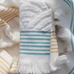 Maison Jean-Vier Serviette invité Bleu