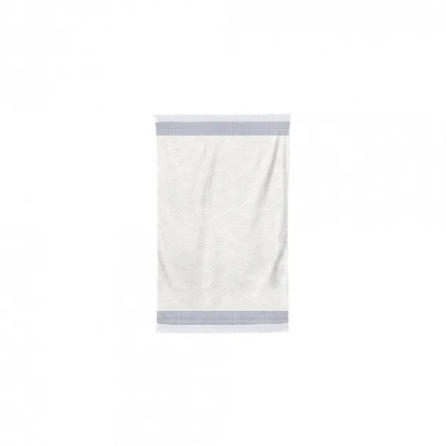 Maison Jean-Vier Serviette invité Bleu