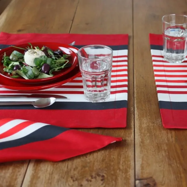 Maison Jean-Vier Set de table Rouge