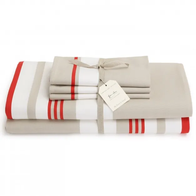 Maison Jean-Vier Set de table Rouge