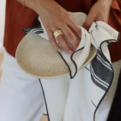 Maison Jean-Vier Torchon de cuisine Blanc