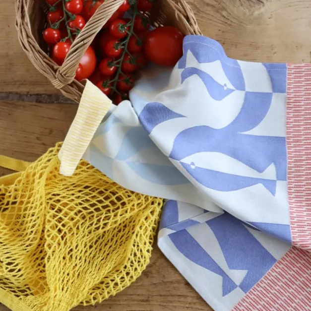 Maison Jean-Vier Torchon de cuisine Bleu