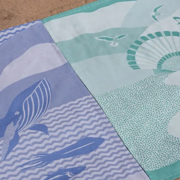 Maison Jean-Vier Torchon de cuisine Bleu