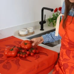 Maison Jean-Vier Torchon de cuisine Rouge
