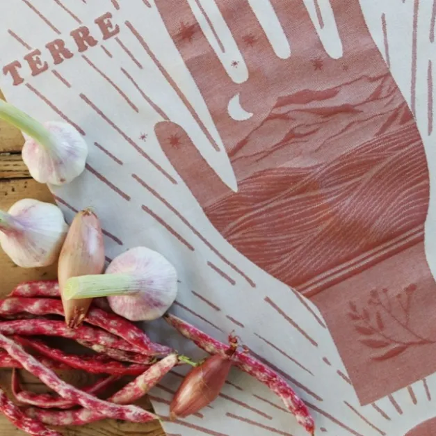 Maison Jean-Vier Torchon de cuisine Rouge