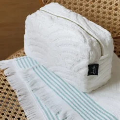 Maison Jean-Vier Trousse de toilette basque Blanc