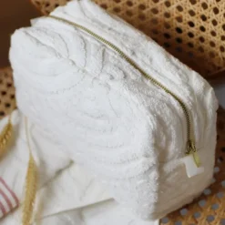 Maison Jean-Vier Trousse de toilette basque Blanc